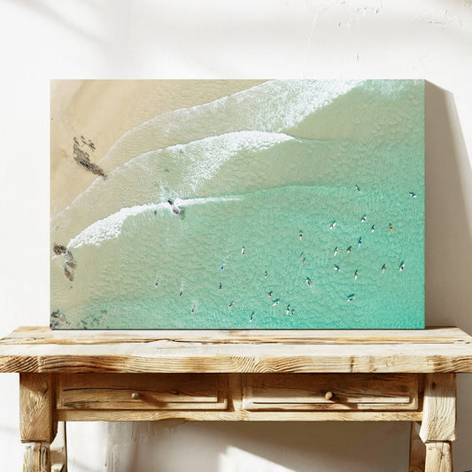 Snapper Rocks surfers canvas wall art QLD
