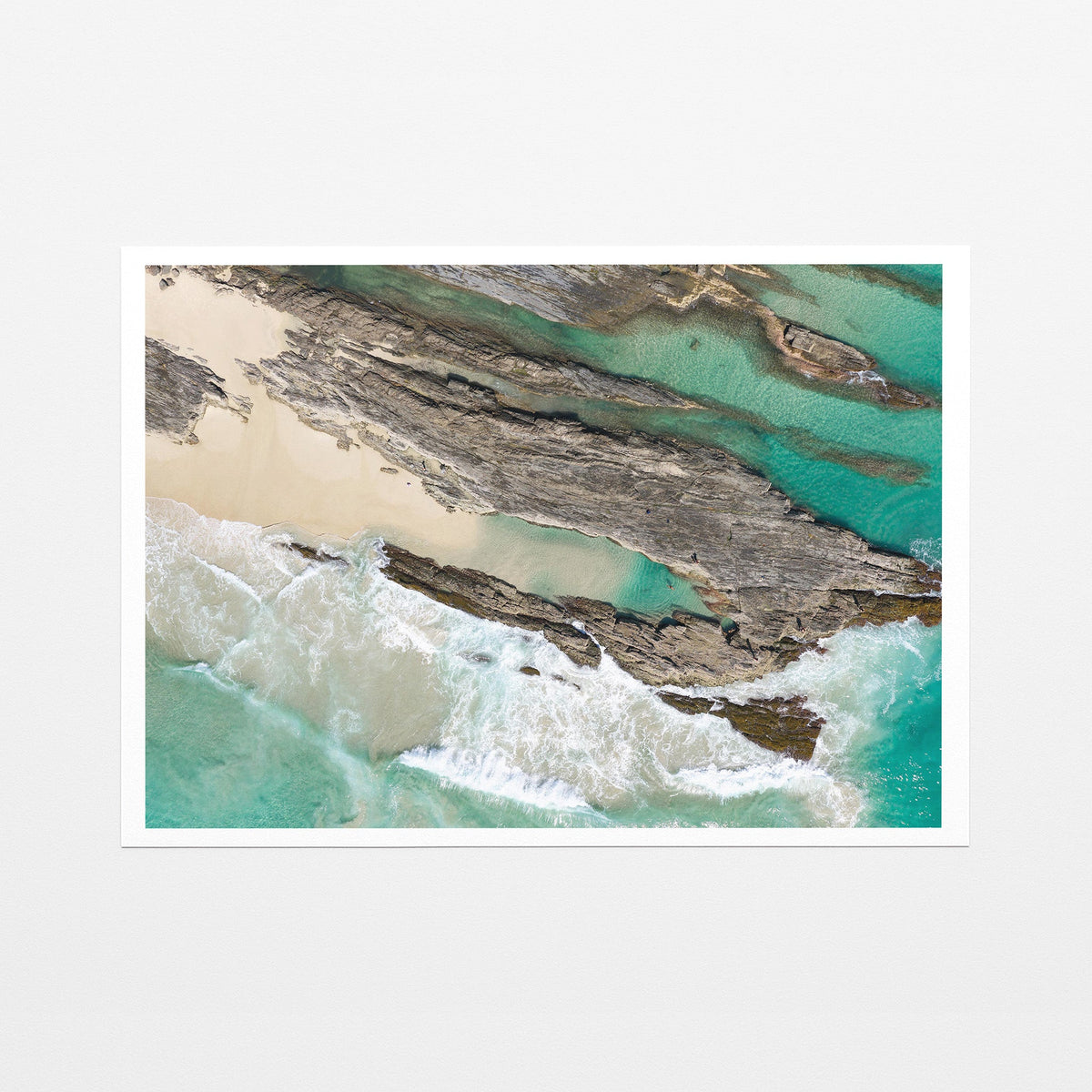 Snapper Rocks coastal rocks fine art paper print