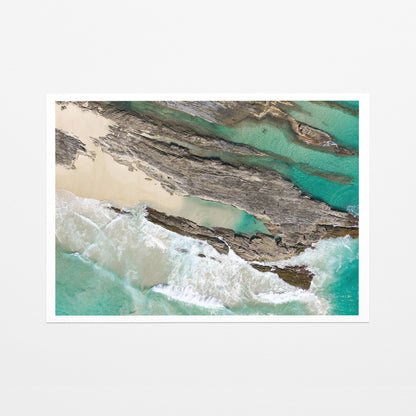 Snapper Rocks coastal rocks fine art paper print