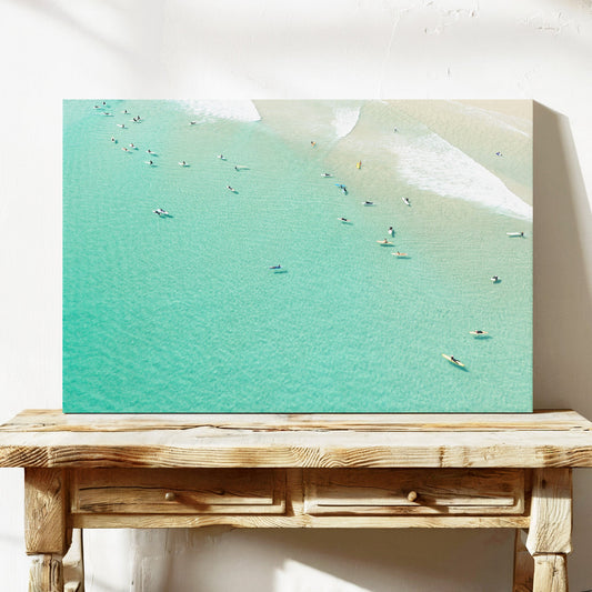 Snapper Rocks surfers aerial print QLD