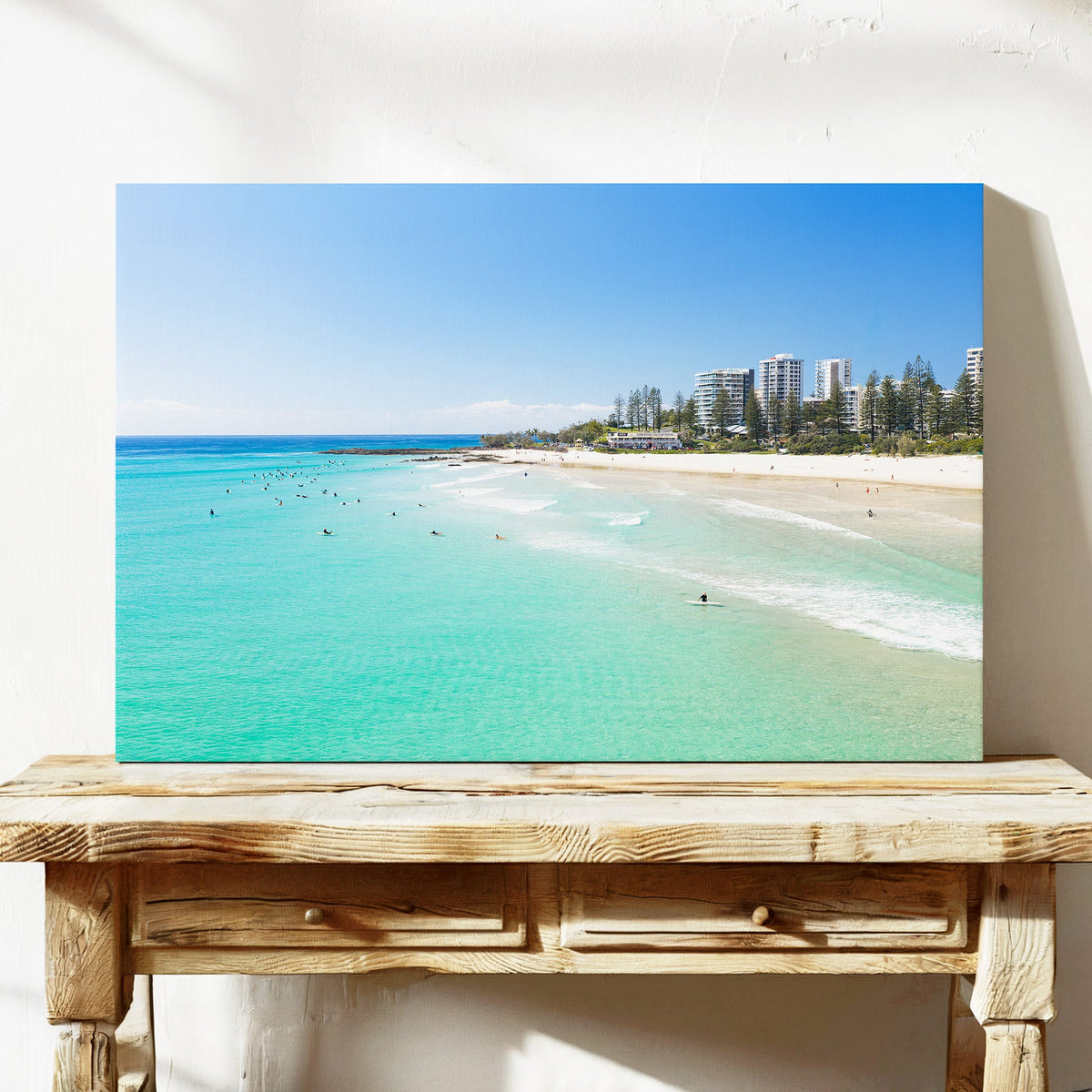 Snapper Rocks surfers skyline canvas QLD