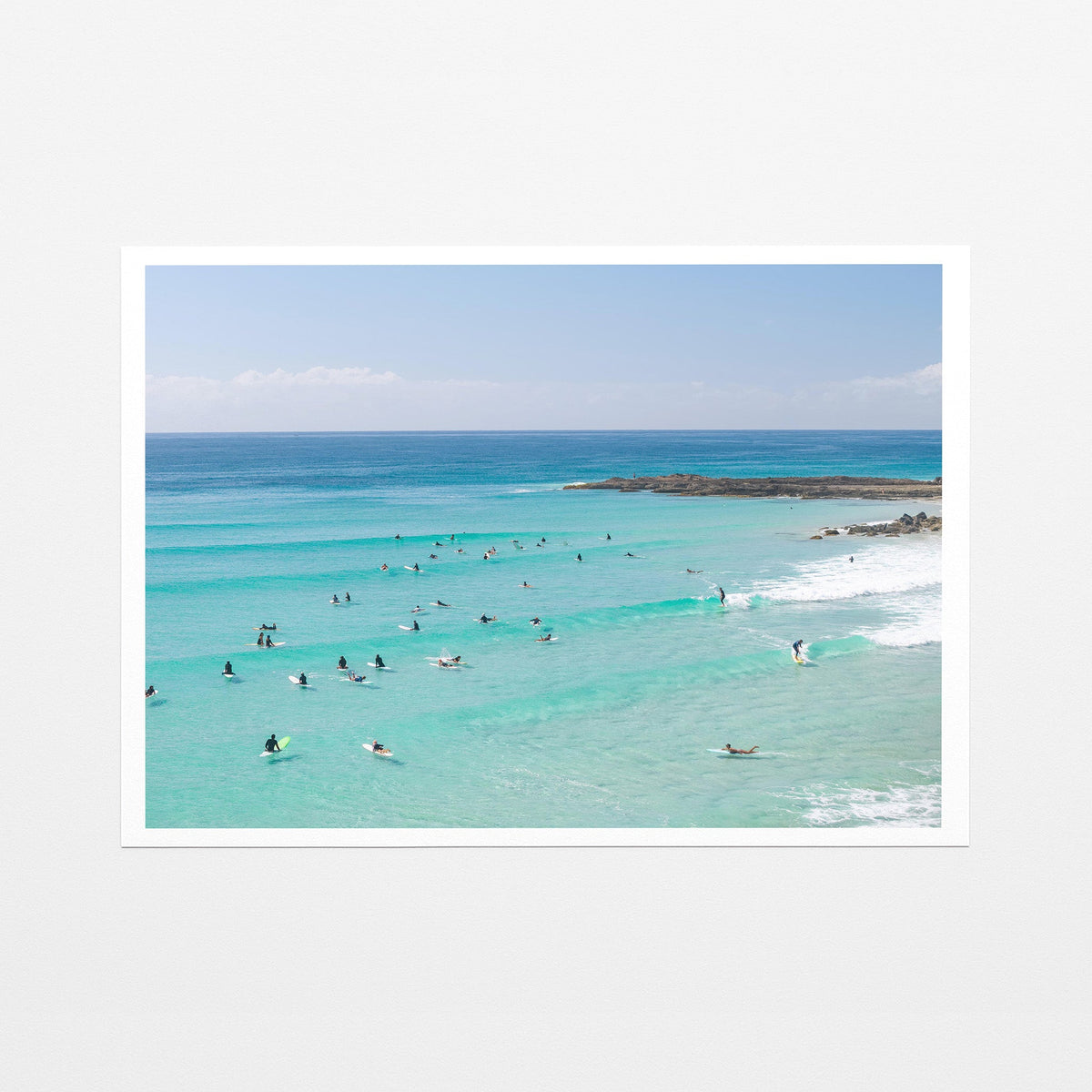 Snapper Rocks surf session fine art paper print