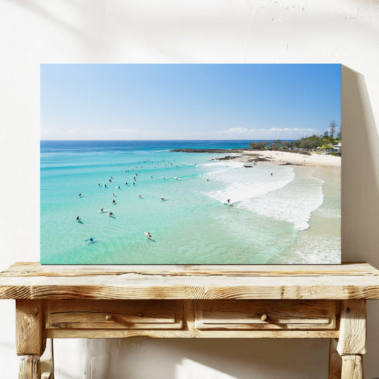 Snapper Rocks surfers canvas print II QLD