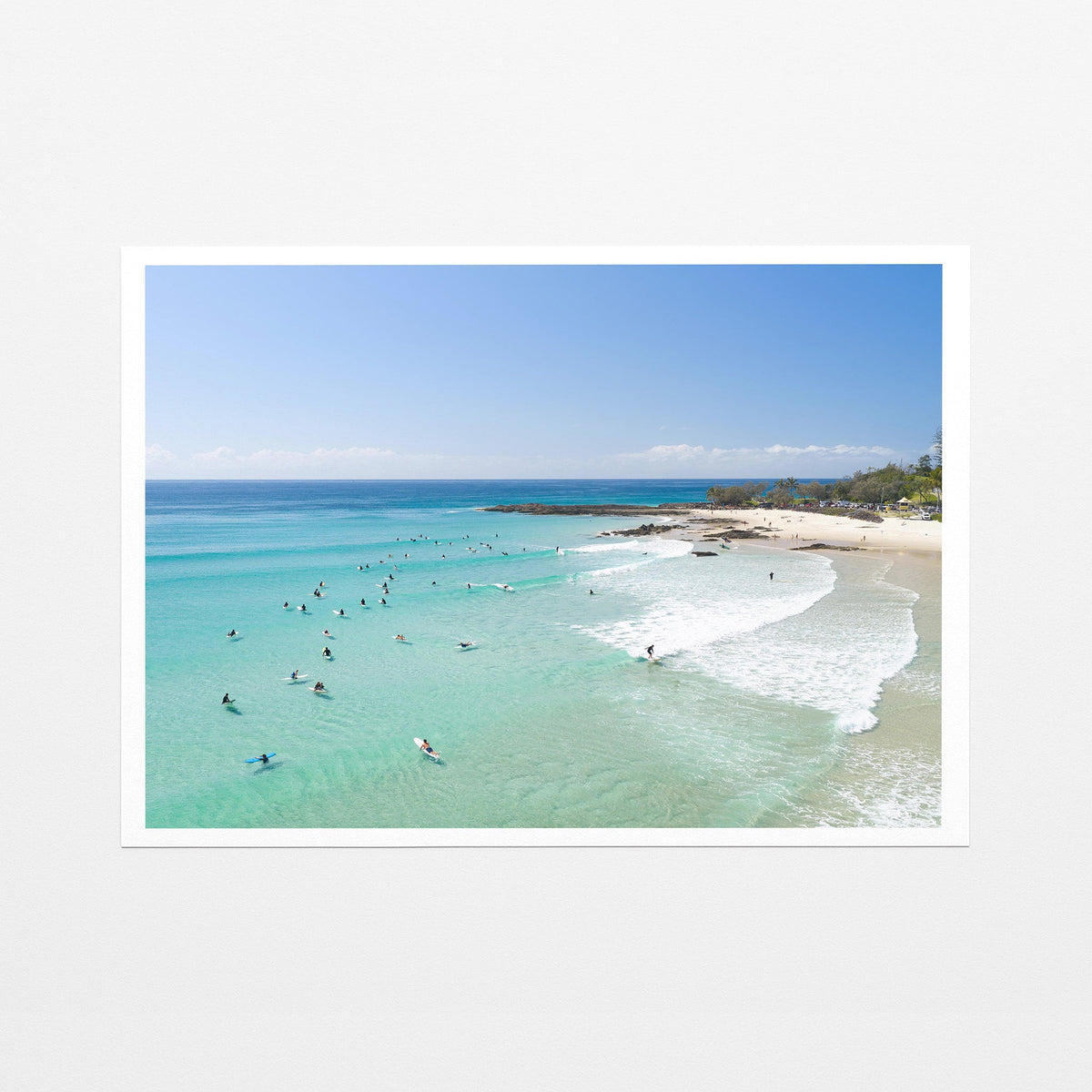 Snapper Rocks surfers II fine art paper print