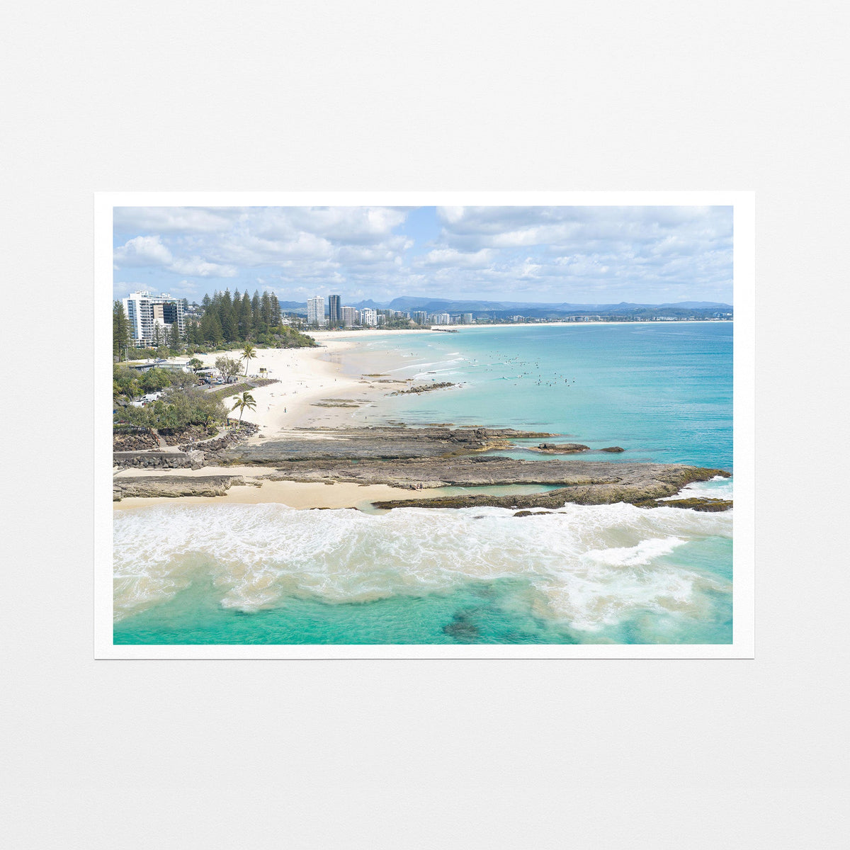Snapper Rocks beach fine art paper print