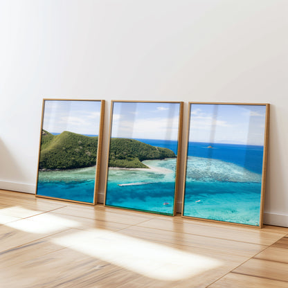 Fiji three piece canvas wall art