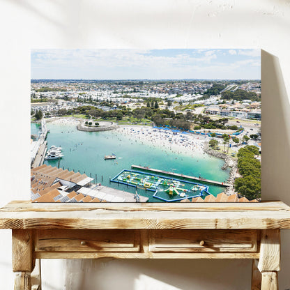 Hillarys Boat Harbour aerial canvas wall art Perth WA