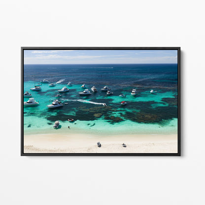 Longreach Bay black framed canvas