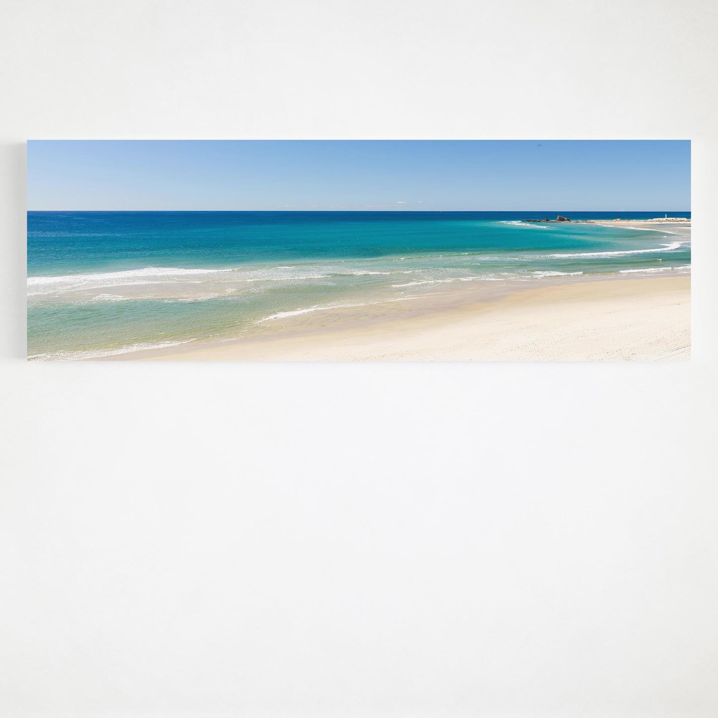 Palm Beach empty beach panoramic canvas wall art Gold Coast