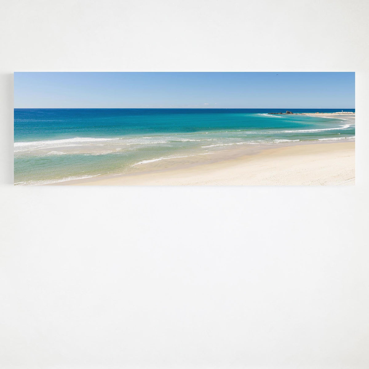Palm Beach empty beach panoramic canvas wall art Gold Coast