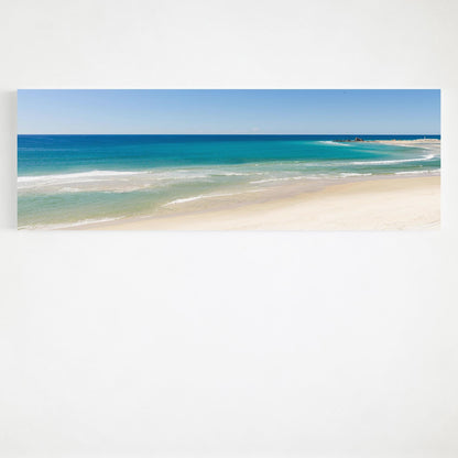 Palm Beach empty beach panoramic canvas wall art Gold Coast