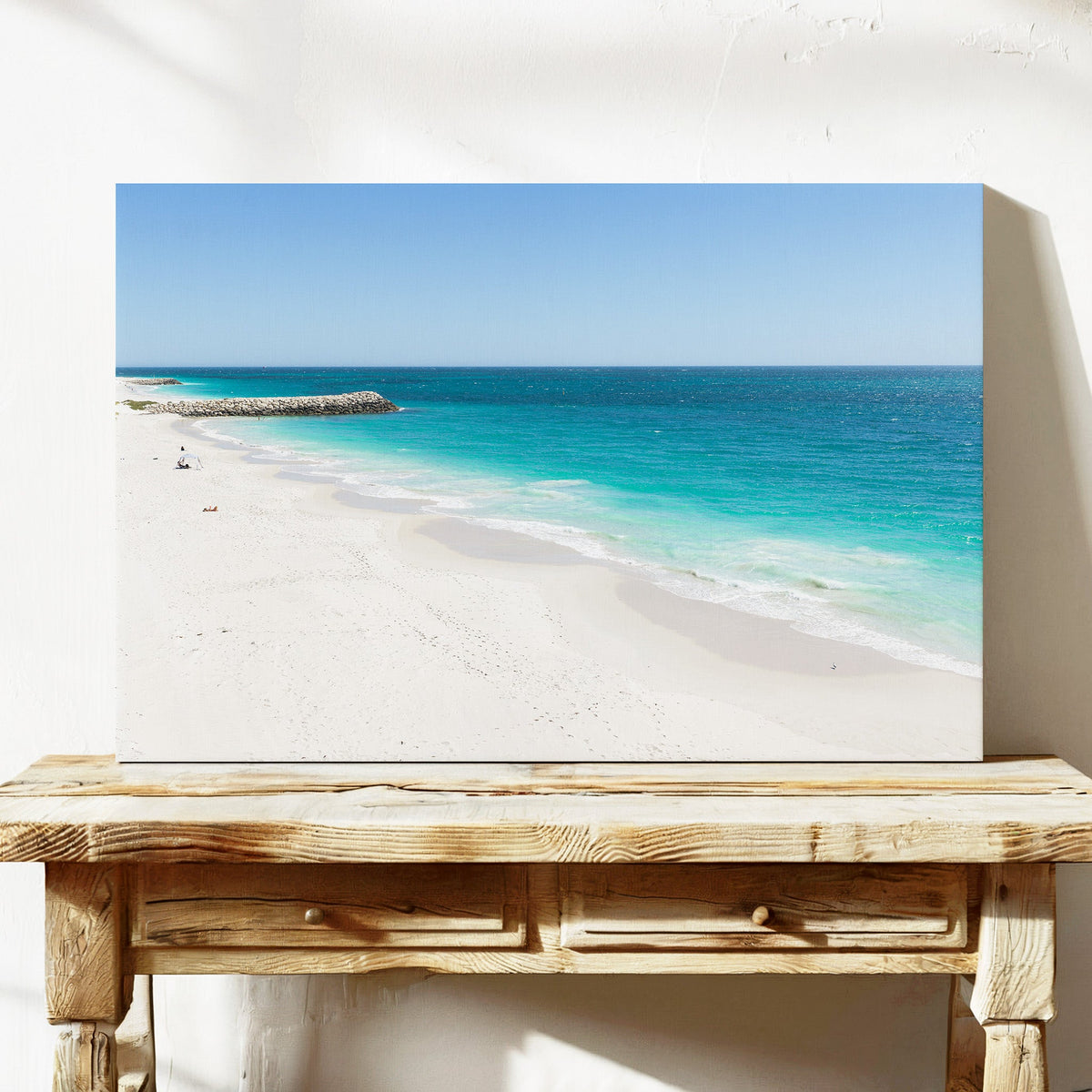 Quinns Rocks groyne aerial canvas print II WA