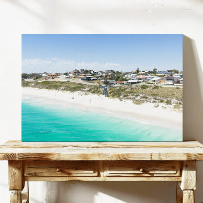 Quinns Rocks Beach aerial canvas wall art WA