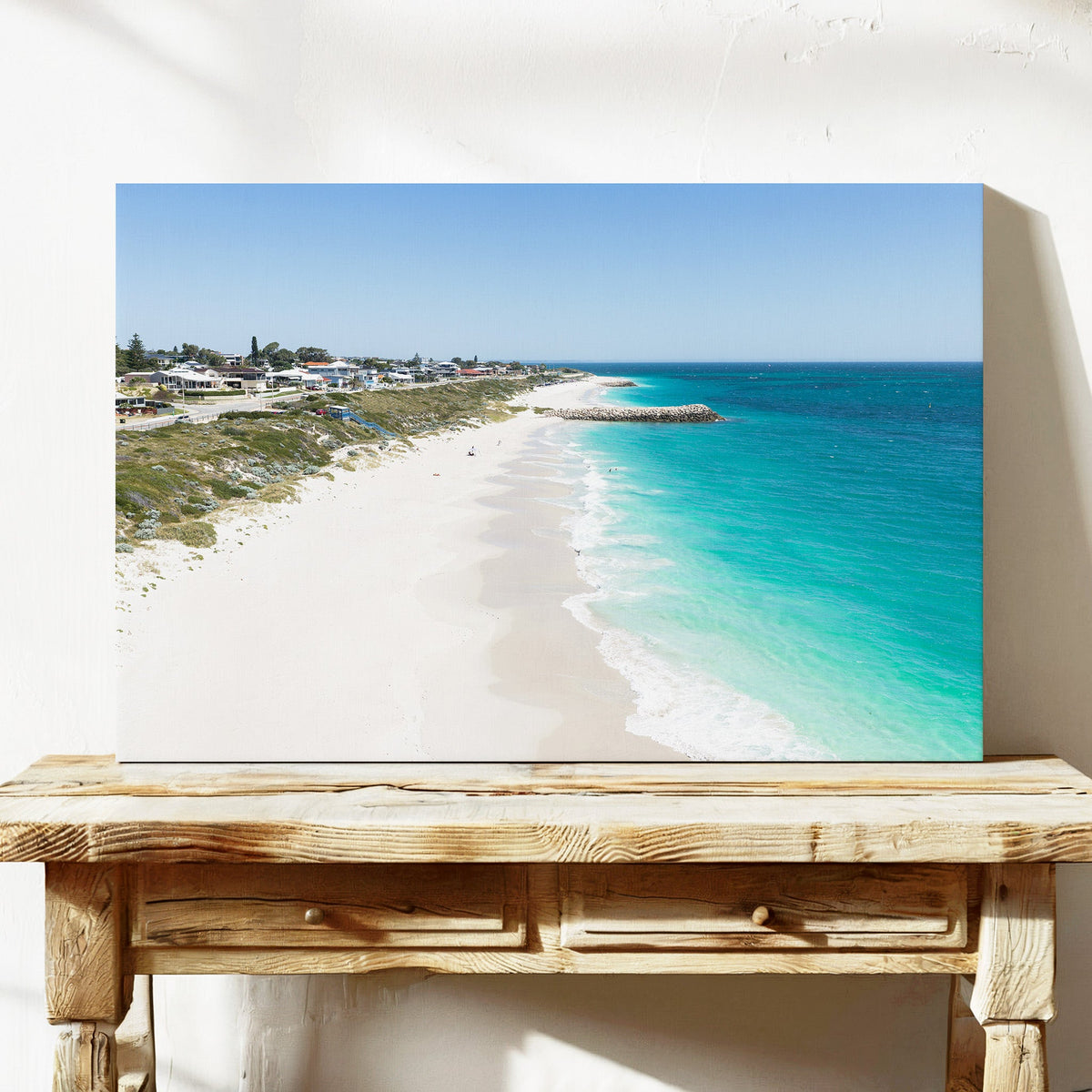 Quinns Rocks coastal aerial wall art WA