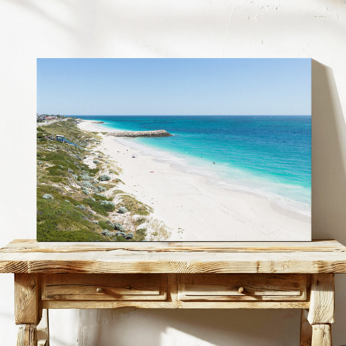 Quinns Rocks jetty aerial canvas print WA