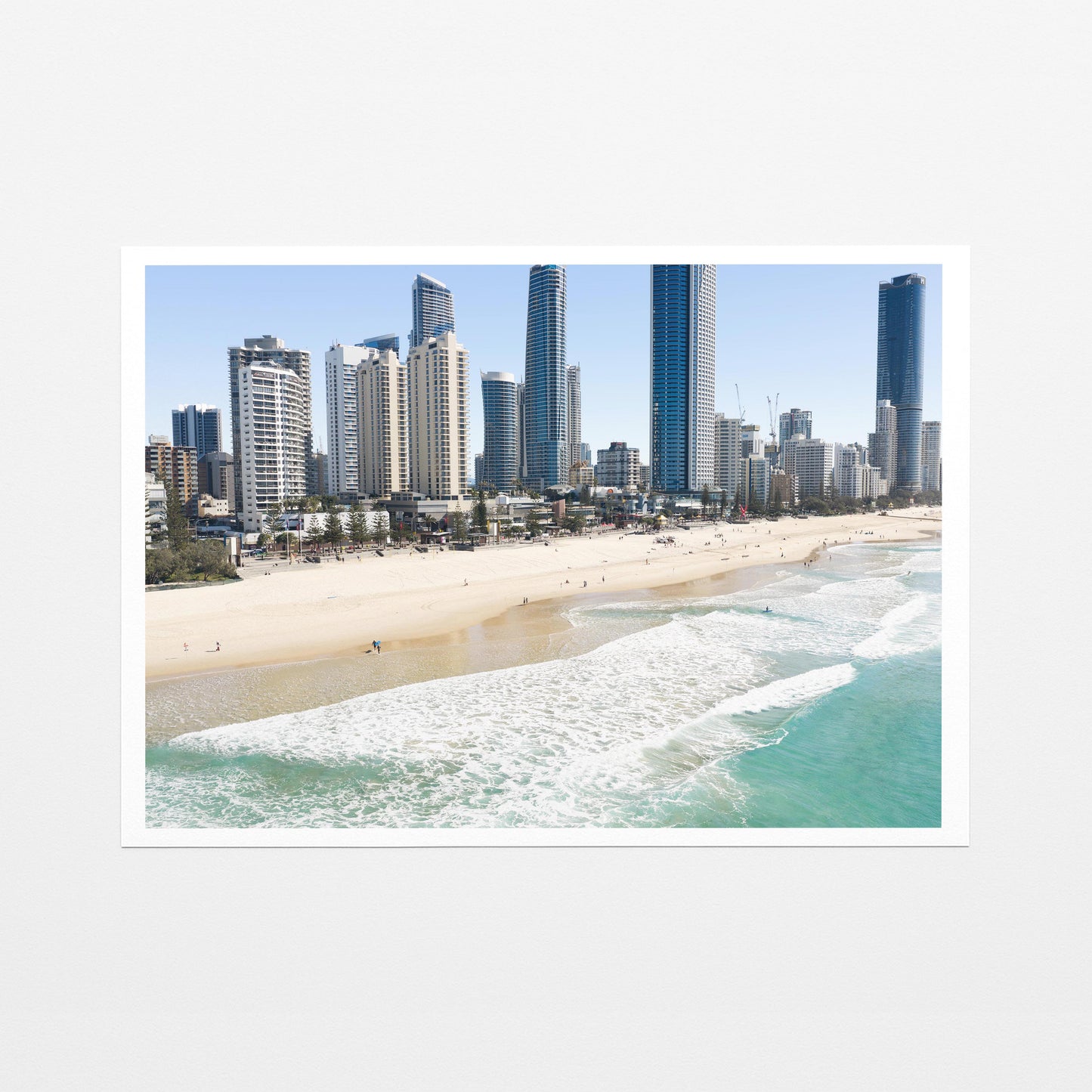 Surfers Paradise foreshore Fine Art Paper Print