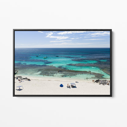 The Basin Beach black framed canvas