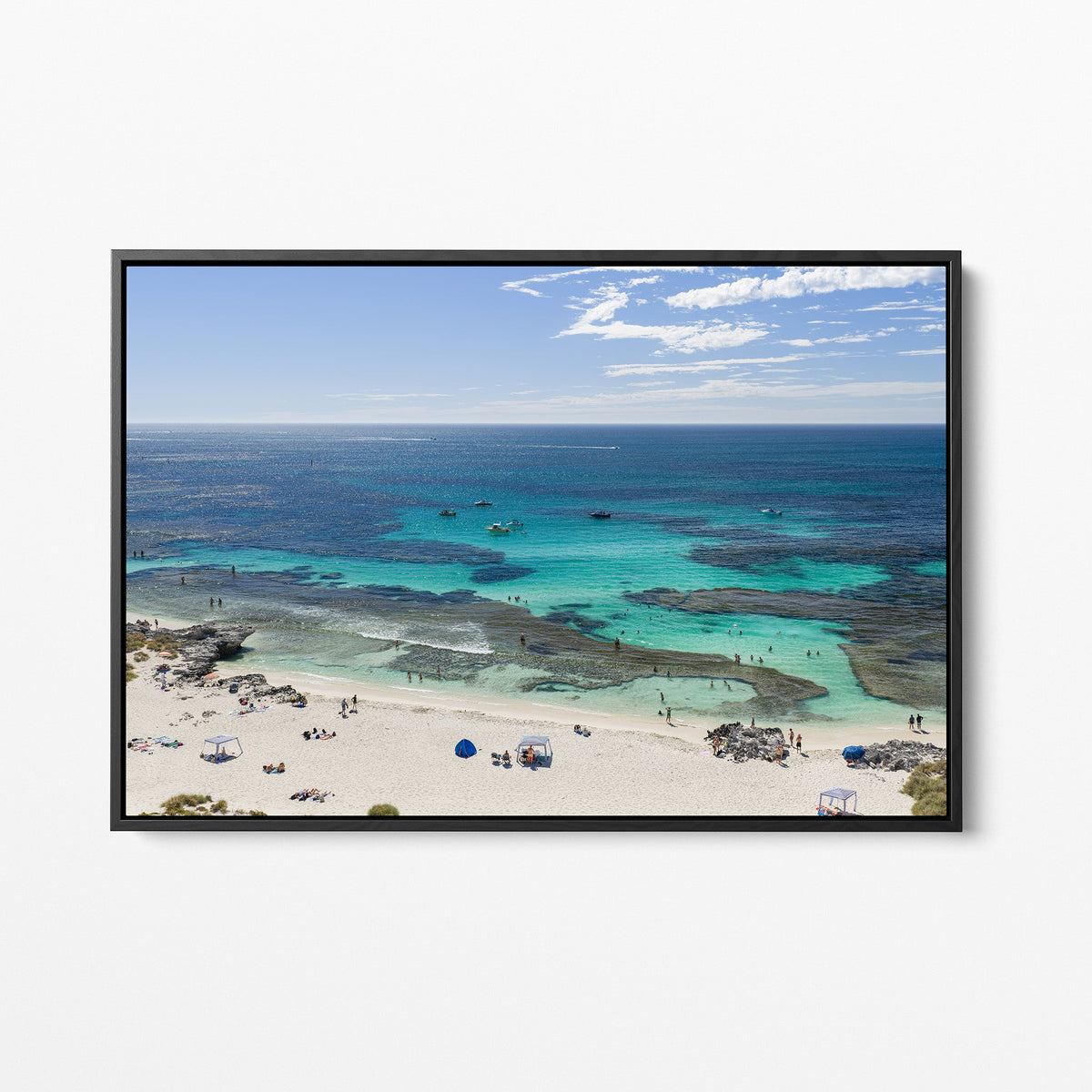 The Basin Reef black framed canvas