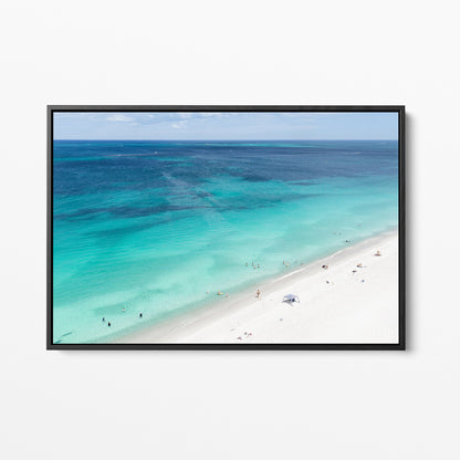 Whitfords Beach black framed canvas