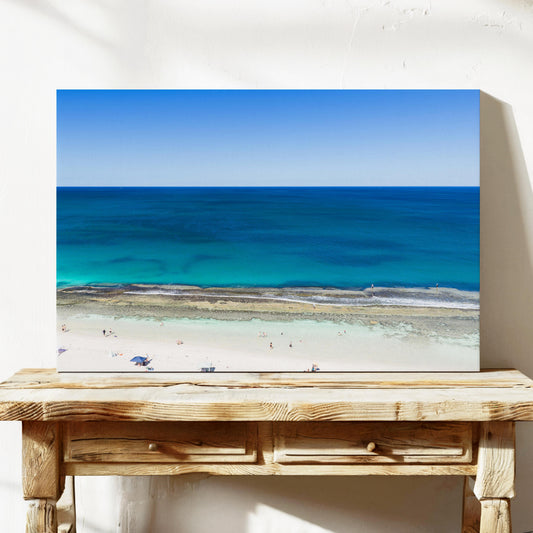 The reef and open ocean at Yanchep Lagoon, printed on stretched canvas