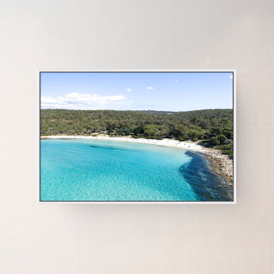 Meelup Beach canvas displayed on a wall
