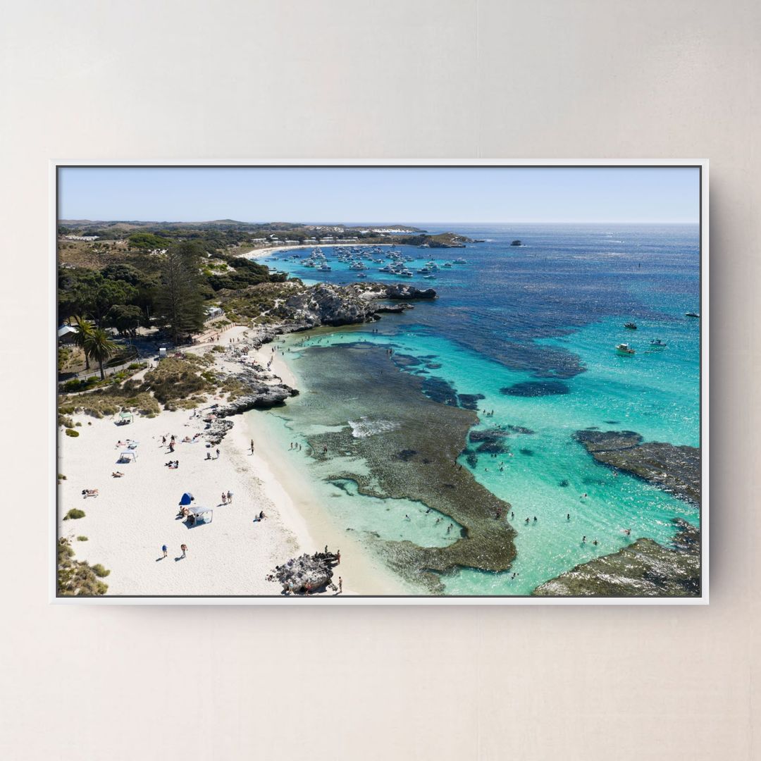 The Basin, Rottnest Island canvas displayed on a wall