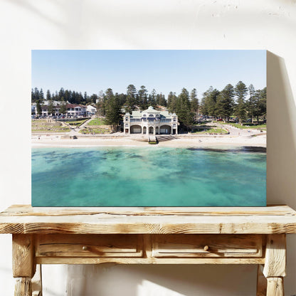 Cottesloe Beach Indiana Tea House aerial canvas wall art Perth