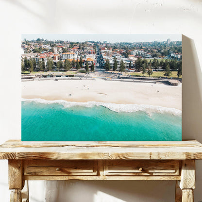 Coogee Beach aerial canvas wall art Sydney