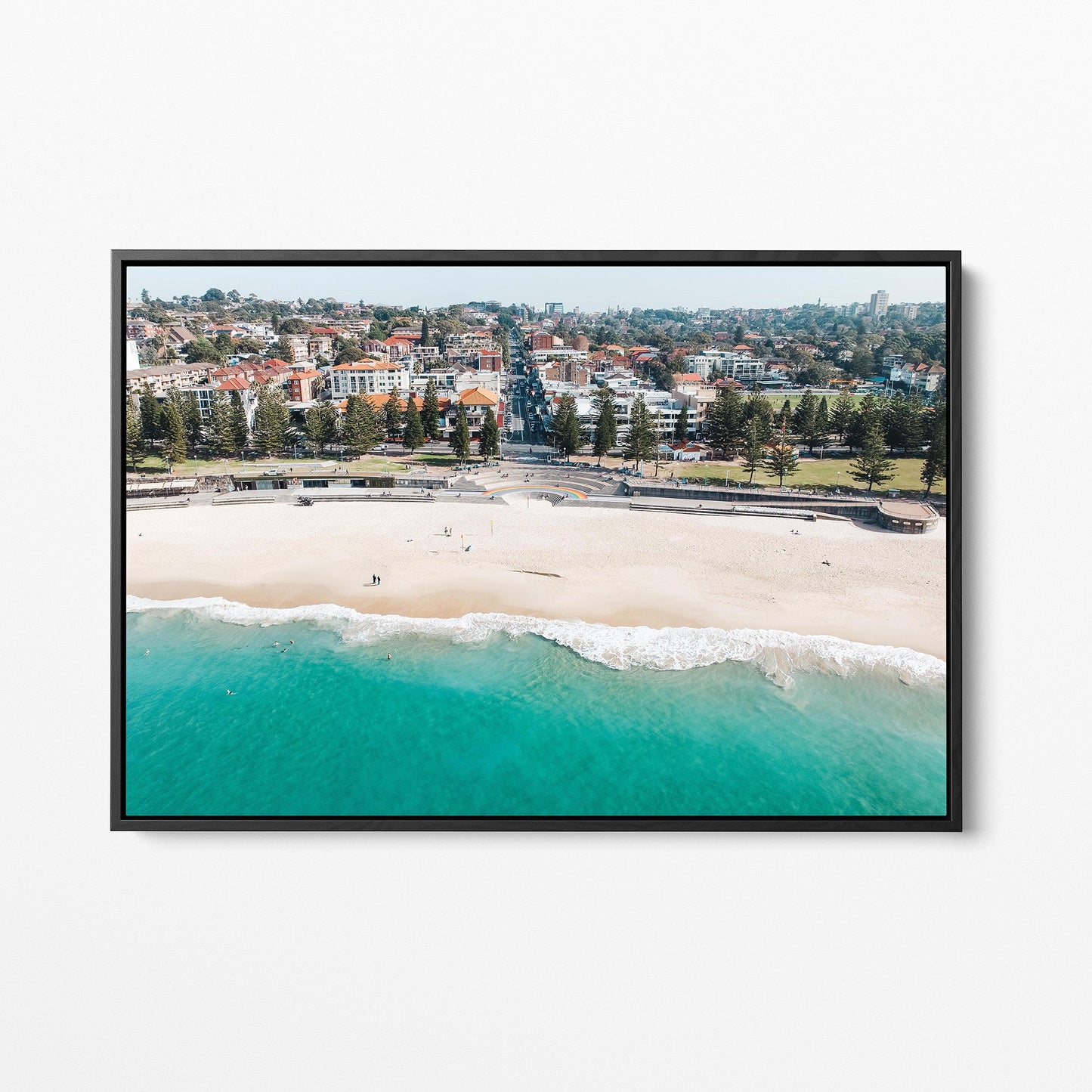 Coogee Beach black framed canvas