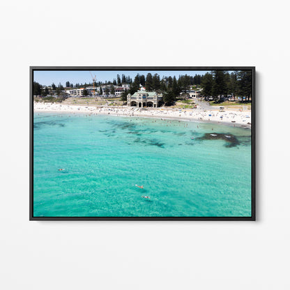 Cottesloe Beach black framed canvas