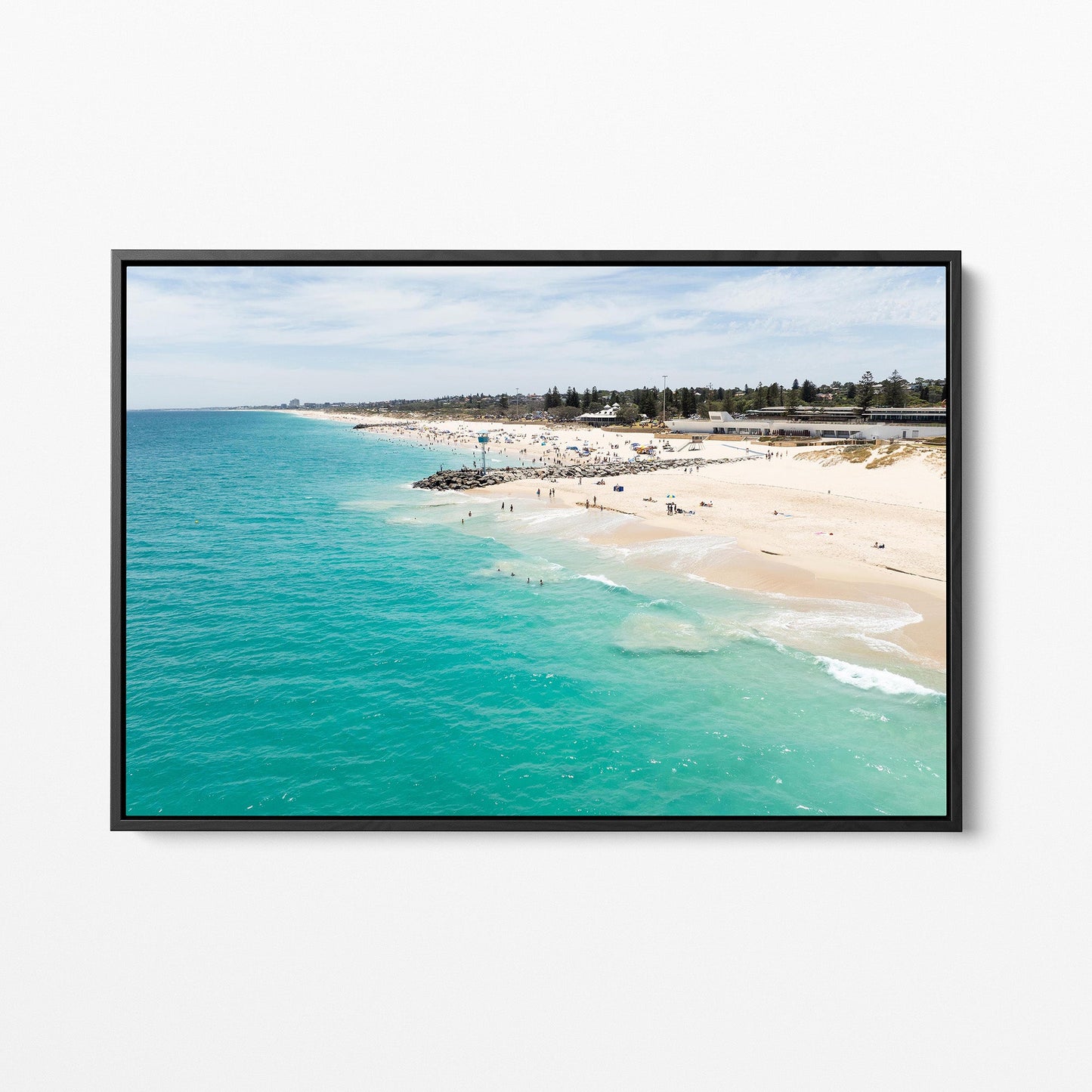 Cottesloe Beach black framed canvas