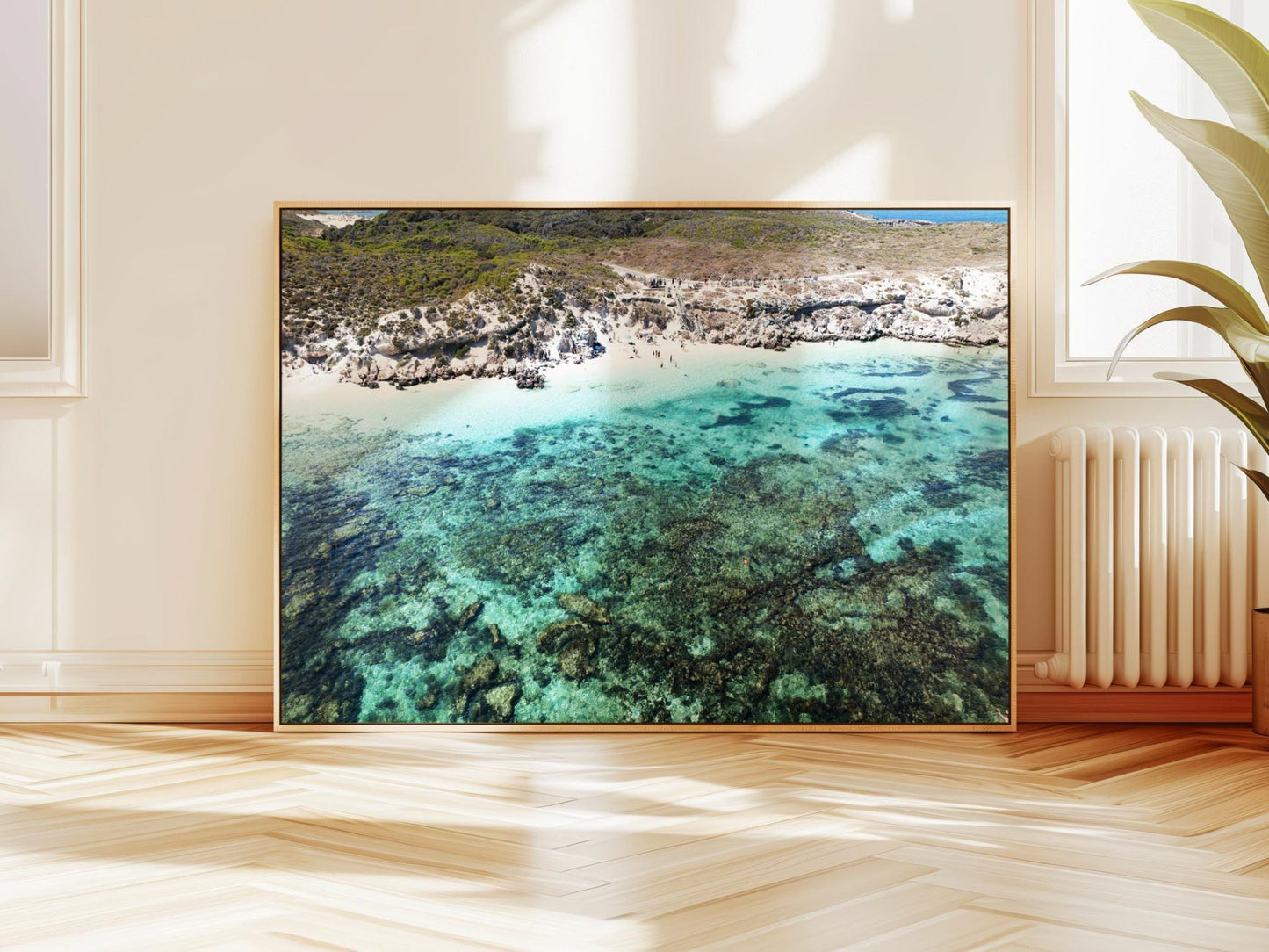Aerial photograph of Salmon Bay, Rottnest Island