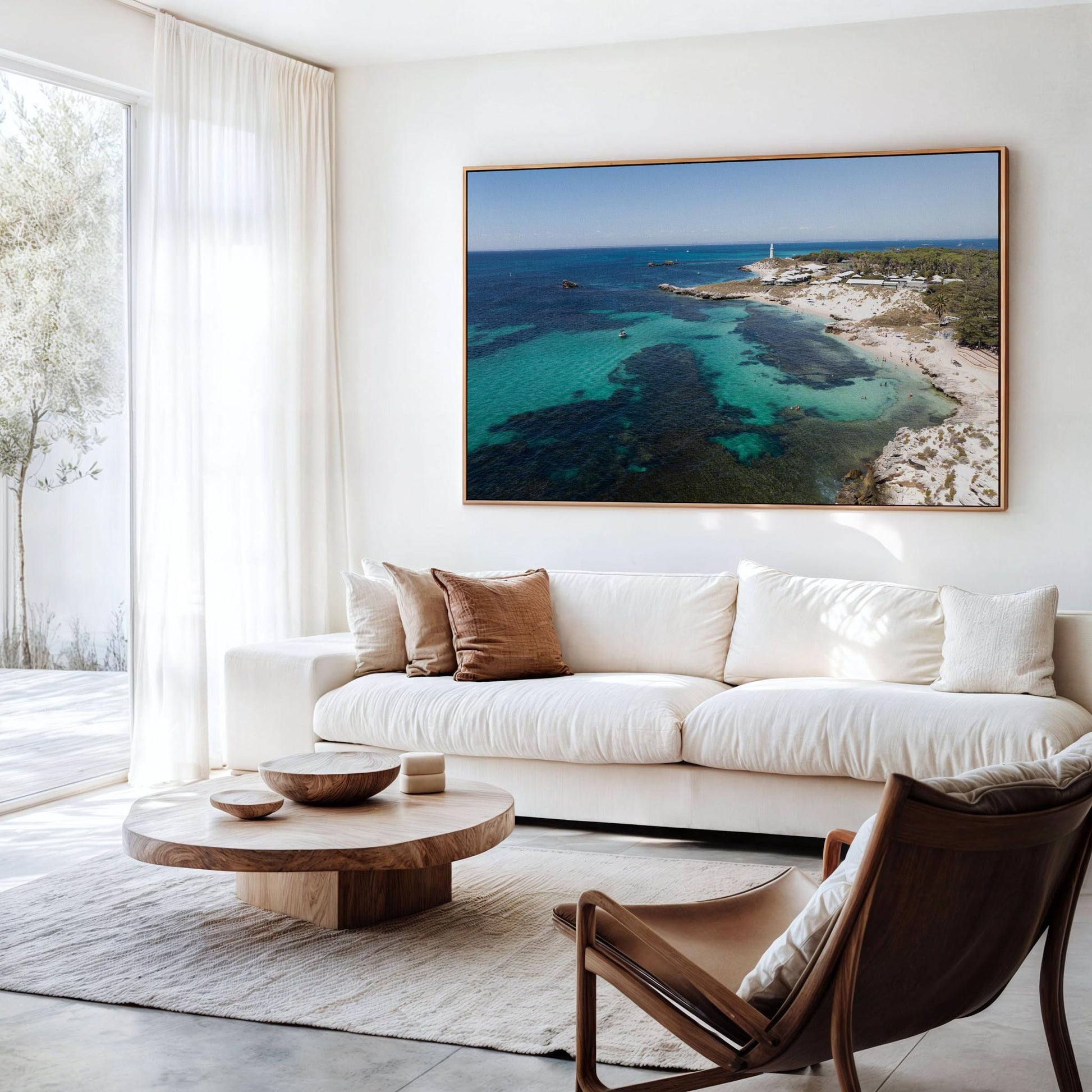 Aerial photograph of The Basin Rottnest Island