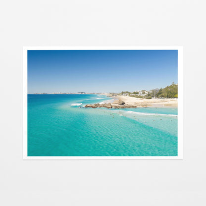Palm Beach surfers coastline Fine Art Paper Print