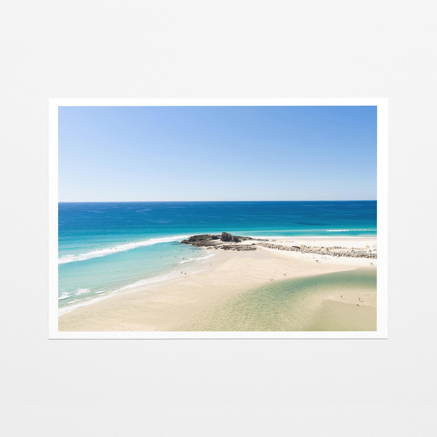 Palm Beach surfers reef Fine Art Paper Print