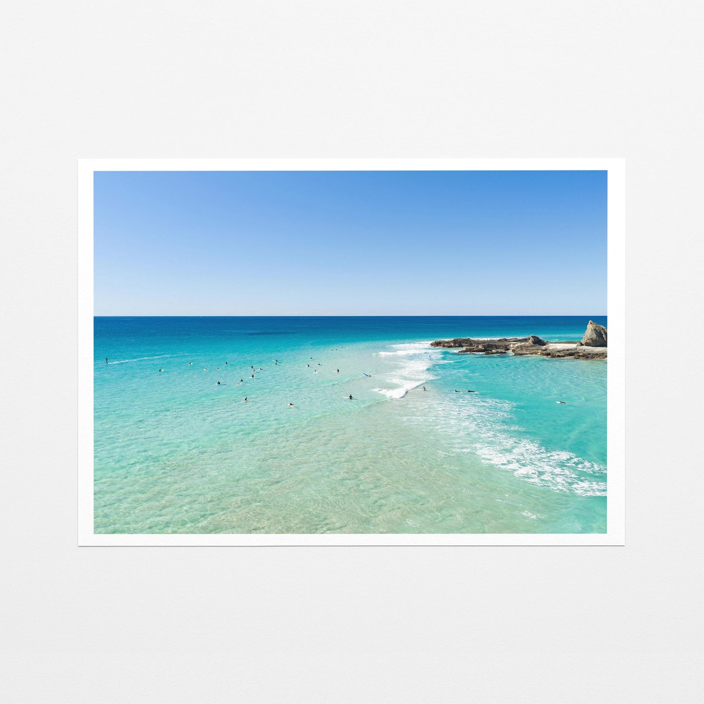 Palm Beach surfers point Fine Art Paper Print