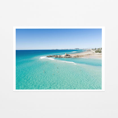 Palm Beach surfers skyline Fine Art Paper Print