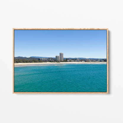 Palm Beach Skyline Oak Framed Canvas