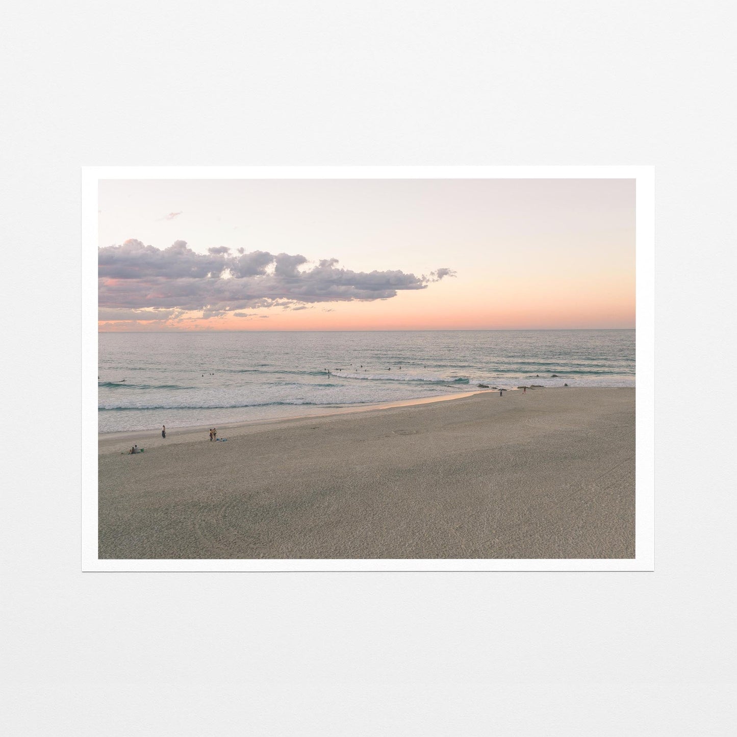 Rainbow Bay sunset beach fine art paper print