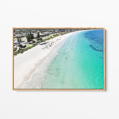 Safety Bay Beach oak framed canvas