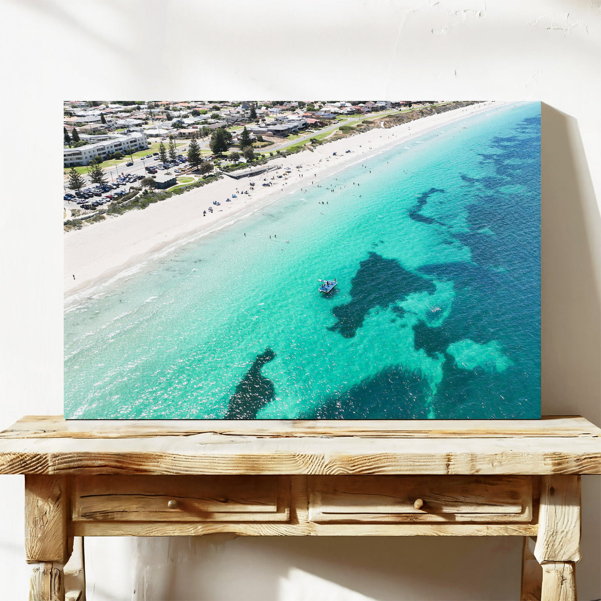 Safety Bay reef aerial canvas print Rockingham WA