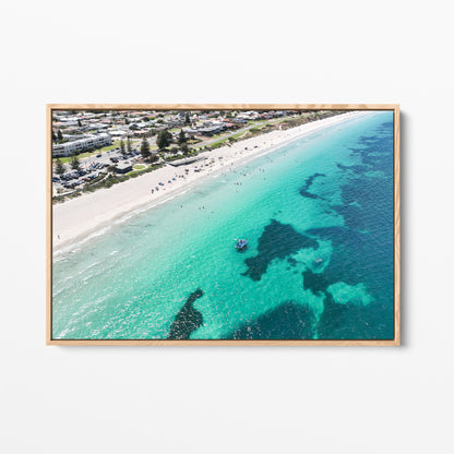 Safety Bay reef oak framed canvas