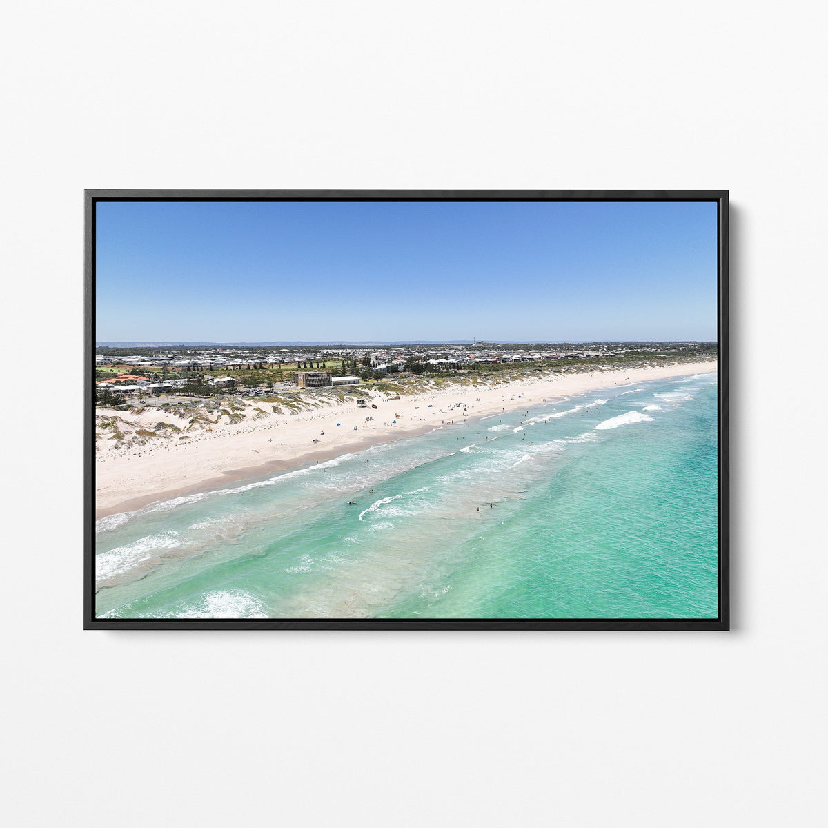 Secret Harbour Beach black framed canvas