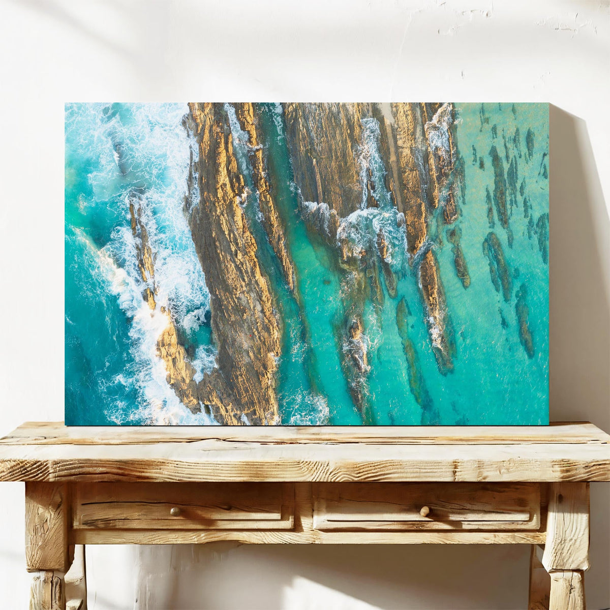 Snapper Rocks reef canvas print QLD wall art
