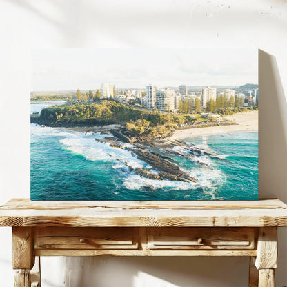 Snapper Rocks aerial canvas wall art Coolangatta QLD
