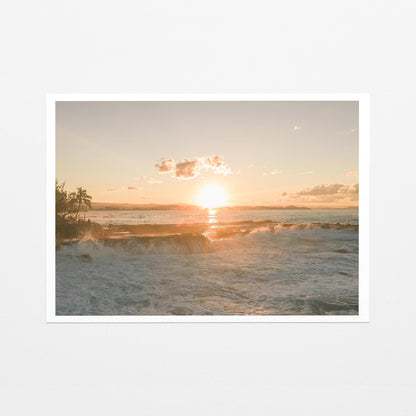 Snapper Rocks sunset fine art paper print