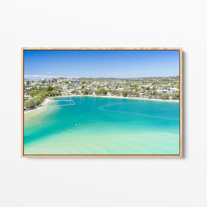 Tallebudgera Creek Beachfront Canvas oak framed canvas