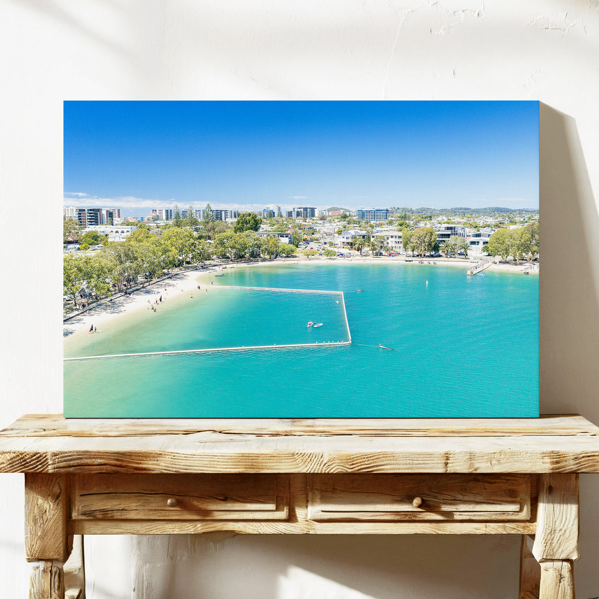 Tallebudgera Creek Swimming Area Wall Art stretched canvas wall art
