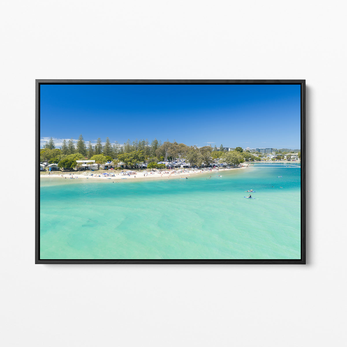 Tallebudgera Creek Wall Art black framed canvas