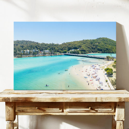 Tallebudgera Creek Beach Wall Art stretched canvas wall art